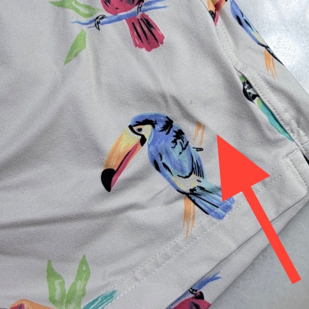 Chubbies Mens Tropical Bird Print Shorts Small Gray Toucan Parrot Summer 5044 - Picture 4 of 10